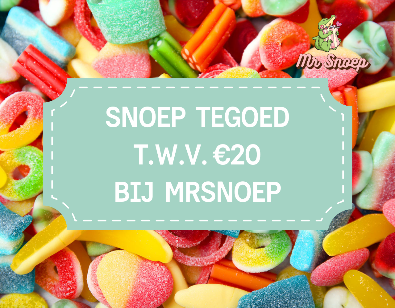 Snoep tegoed t.w.v. €20 bij Mr. Snoep!